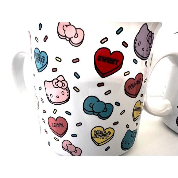 Hello Kitty Heart Candy Coffee Cups Set of Two- Valentine or Year Round - Picture 4 of 4